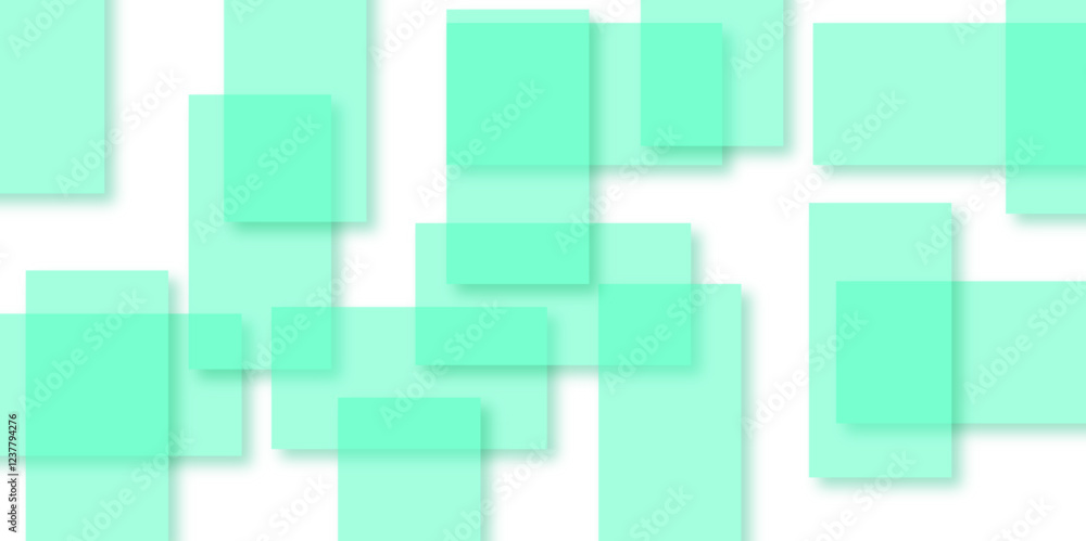 Poster abstract white rectangle shape geometric line background. web pattern green abstraction. green squar