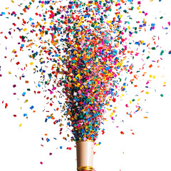 Fototapeta premium Confetti Cannon high detail png