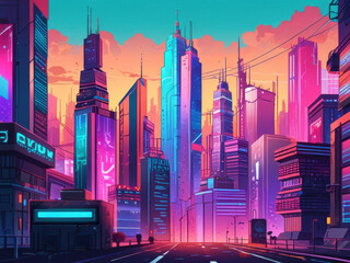 Neon Metropolis City