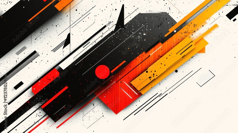 Poster abstract dynamic shapes background design