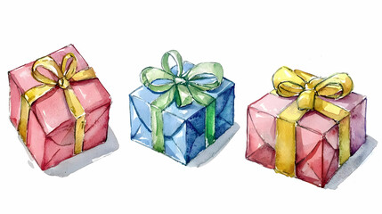 Obraz premium gift boxes isolated on white background