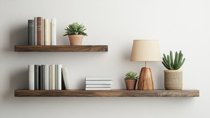 Chic modern urban bedroom featuring vibrant succulents in DIY planters on a stylish floating shelf.