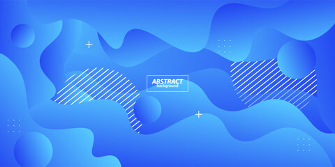 Blue wavy background with gradient textured background design in 3D style. Vector Eps10