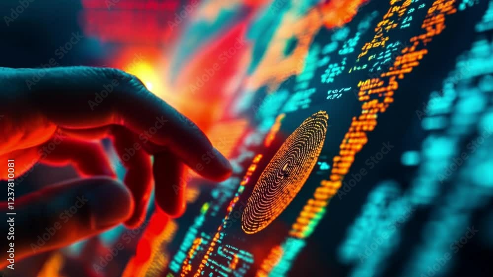 Poster cybersecurity: digital fingerprint authentication
