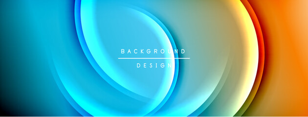 Bright rainbow style color gradient with curve round shape line background. Vector Illustration For Wallpaper, Banner, Illustration, landing page