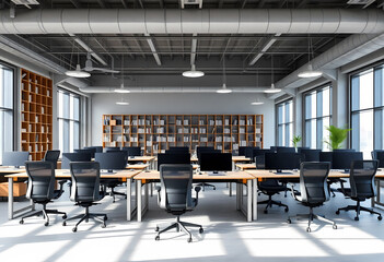 A office background with table chair