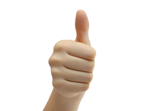 hand showing thumb up