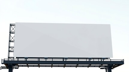 Fototapeta premium Blank Billboard: A Minimalist, Modern Outdoor Advertising Space