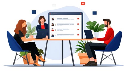 Team Collaboration Online Candidate Review Modern Workplace