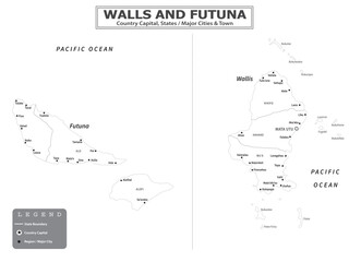 Australian Countries Geography Political map. Political map of country with capital, province or state capital, major cities and town.