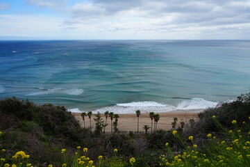 wonderful seascape from seaside cliff