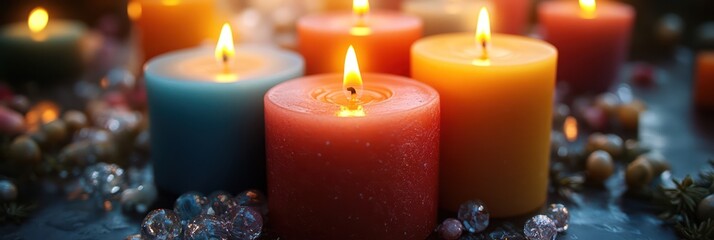Warm Candlelight Glow: A Serene and Relaxing Atmosphere