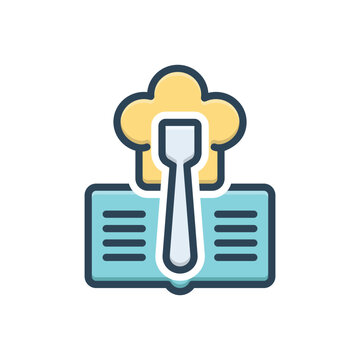 Color illustration icon for recipe