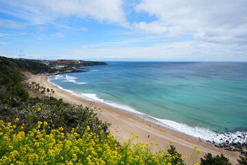wonderful seascape from seaside cliff