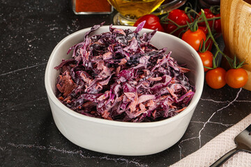 Coleslaw salad with cabbage and carrot