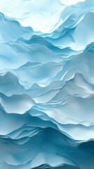 Soft, calming hues of pale blue form flowing layers that mimic gentle waves or rolling hills