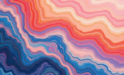 Colorful abstract wavy pattern artwork