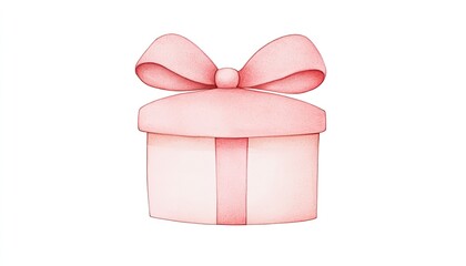 A beautifully wrapped pink gift box adorned with a bow, set against a soft, blurred background