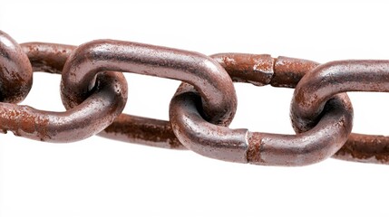 Obraz premium Rusty Chain Links Close Up Detail Strong Metal Texture Background