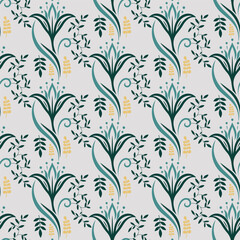 Romantic Floral Tile Pattern with Feminine Flourishes