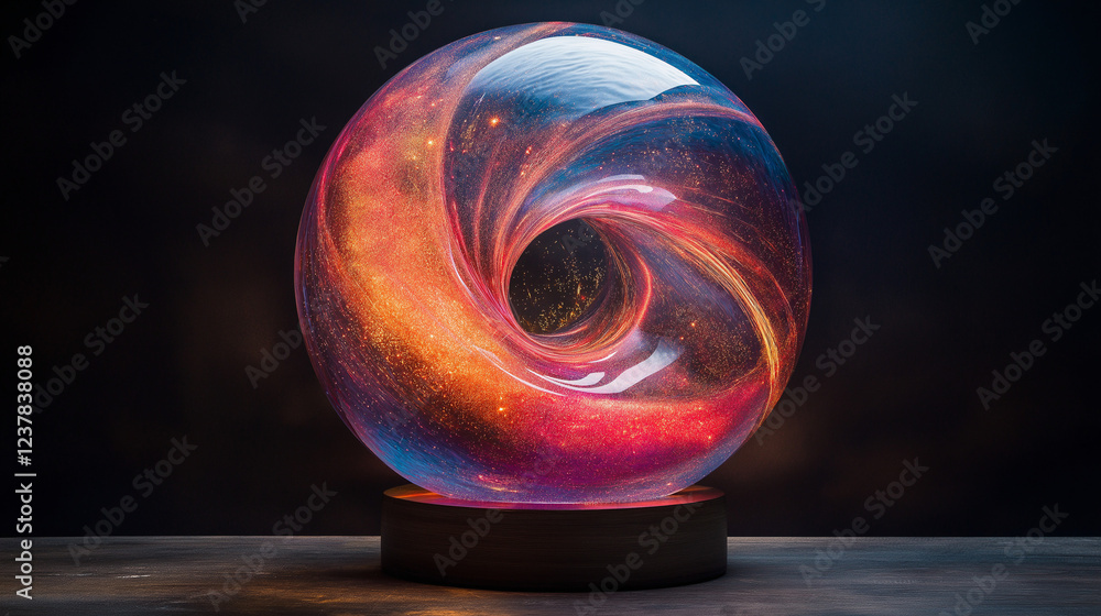 Poster abstract twist sphere . generative ai