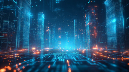 Obraz premium futuristic sci-fi industrial tech abstract background . Generative AI