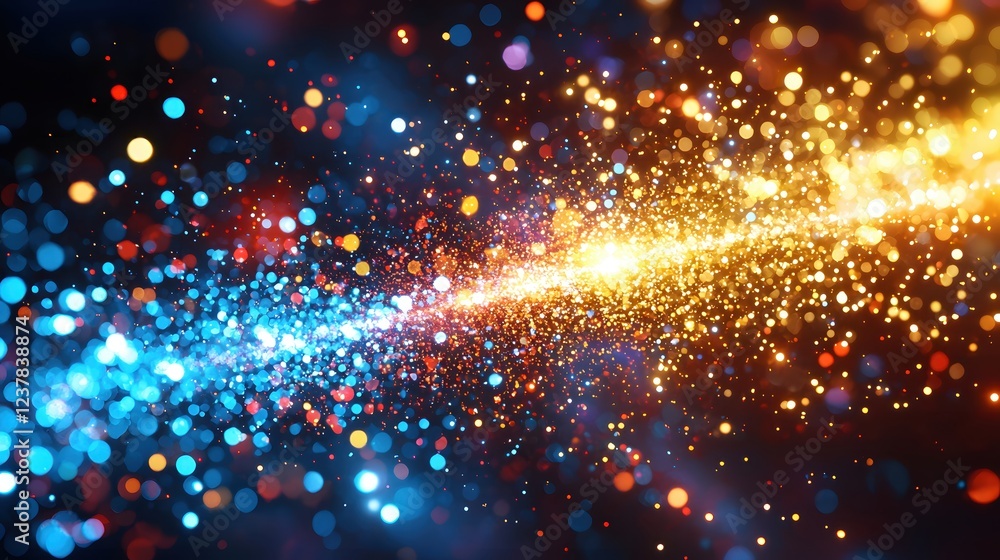 Poster sparkling glittering lights festive abstract background design