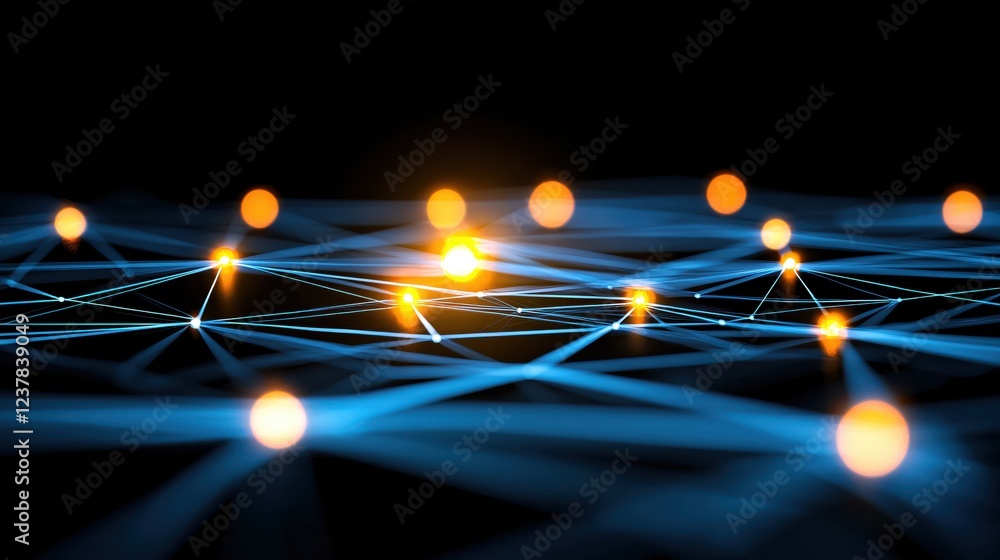 Poster Abstract Network Connection Digital Data Flow Technology Background