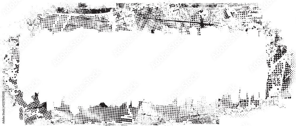 Leinwandbilder Vector border frames with rough edges . Irregular frame template collection . distress texture . Grunge frame borders isolated on the background . Rough edges effect .
