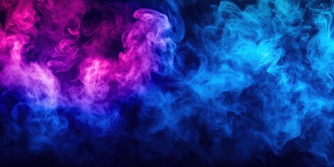 Fototapeta premium Blue and purple smokey background with a blue and purple smokey foreground