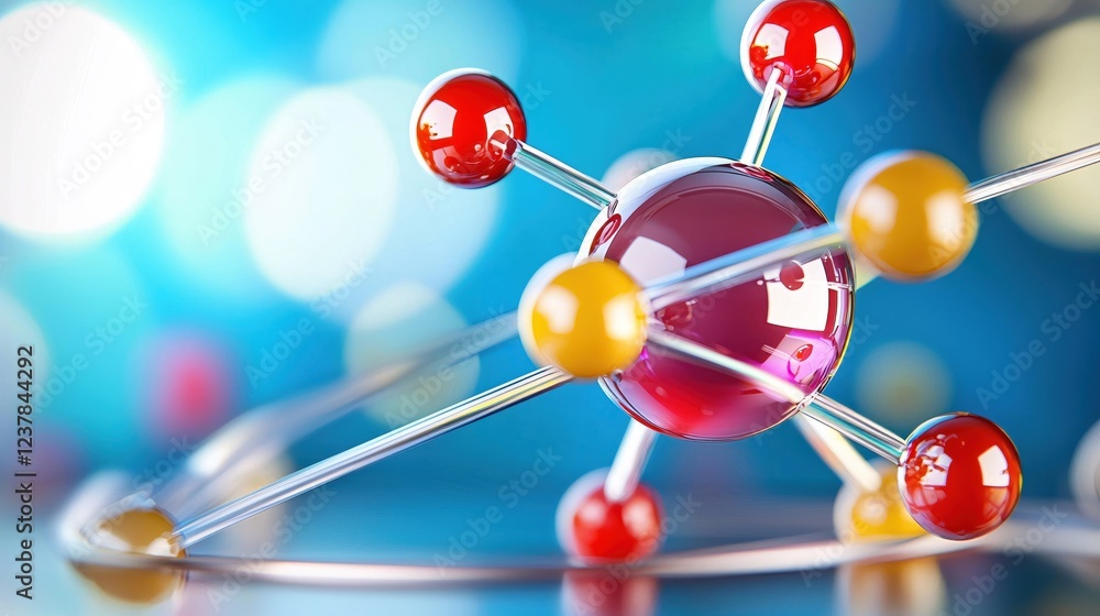 Poster vibrant molecular structure science abstract background