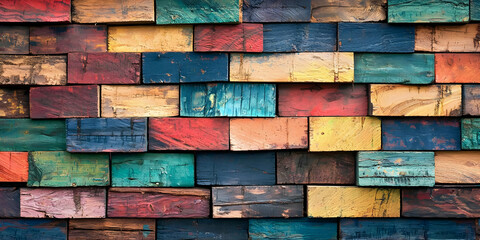 colorful wooden background