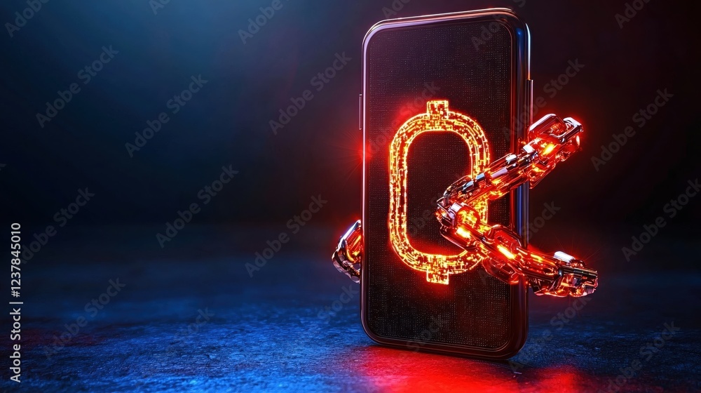 Poster Secure Mobile Digital Transaction Blockchain Technology Concept