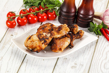 Hot and tasty chicken drumstick barbecue