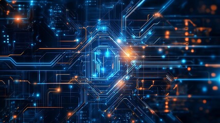Abstract technological background with various