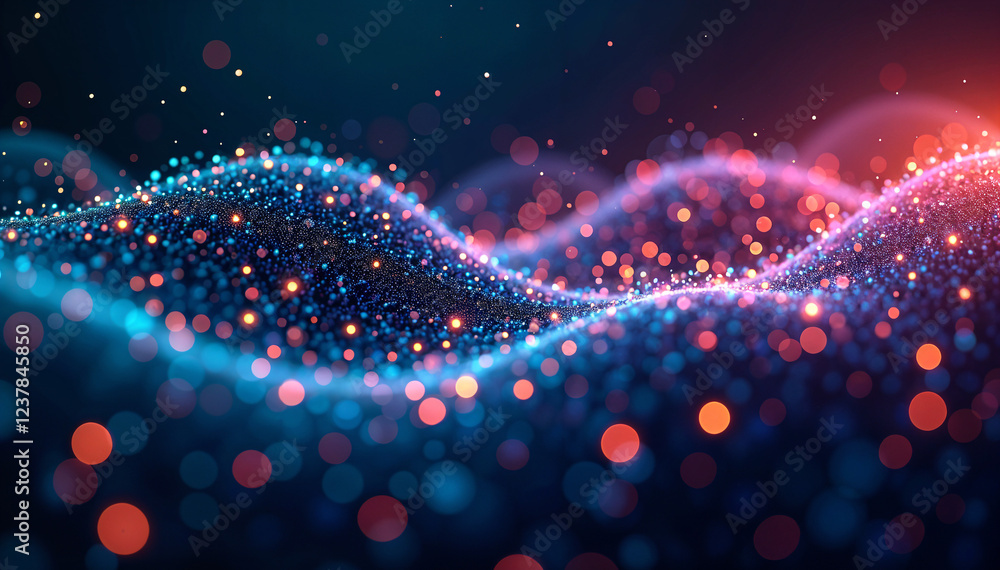 Poster futuristic modern abstract background of waves and lines . generative ai