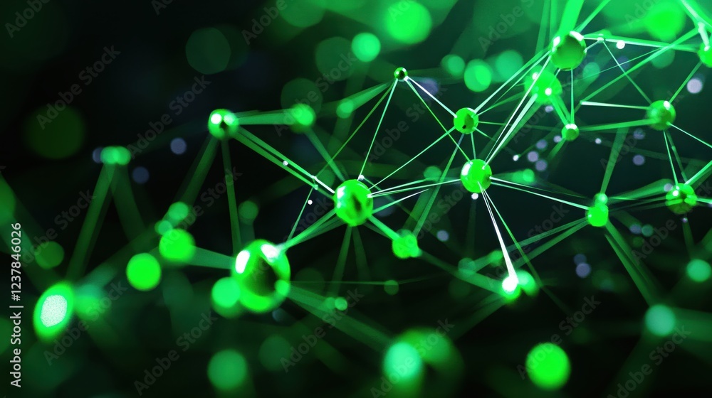 Poster Abstract Green Network Connection Digital Technology Sphere