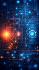 Abstract technological background with various