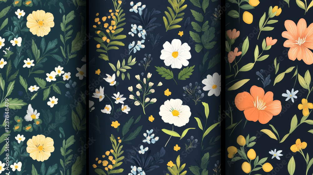 Poster abstract spring flower pattern for design as a background. vector version also available in gallery