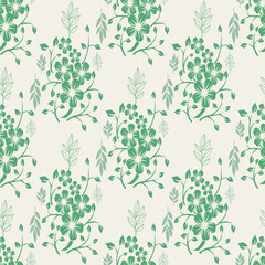 Elegant Feminine Floral Pattern with Soft, Flowing Vines