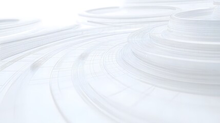 Obraz premium Abstract White Circular Architectural Design Model