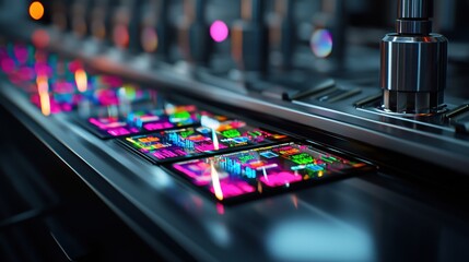 Futuristic Technology Colorful Data Stream Processing System