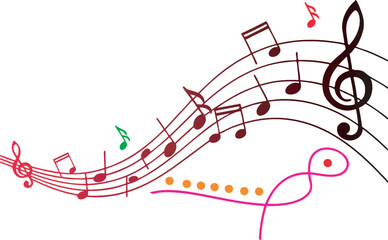 High-Quality Music Halftone Vector Art &ndash; White Background
