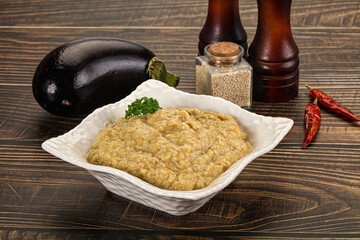 Eggplant dip - Mutabal with tahini paste