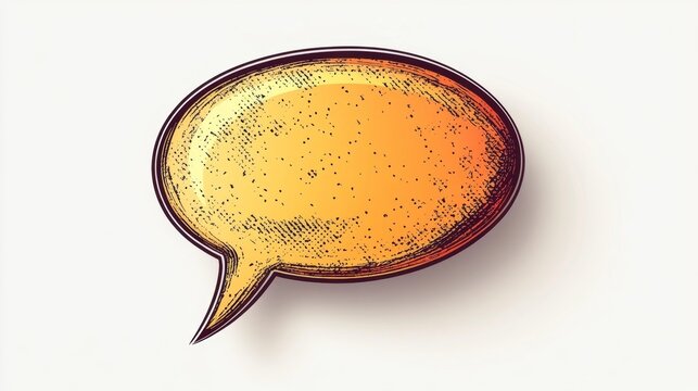 Vintage Style Speech Bubble with a Retro Touch. Generative AI
