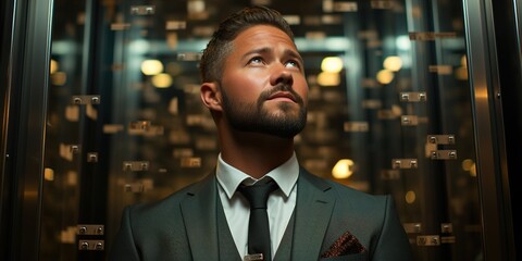 Obraz premium businessman in the city