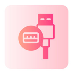 Usb Cable gradient icon