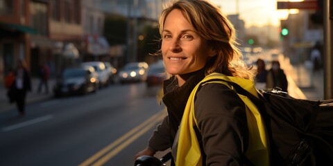 woman walking on the street