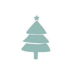 evergreen tree silhouettes icon