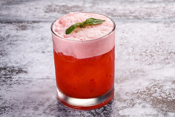 Cocktail Whiskey sour in the glass